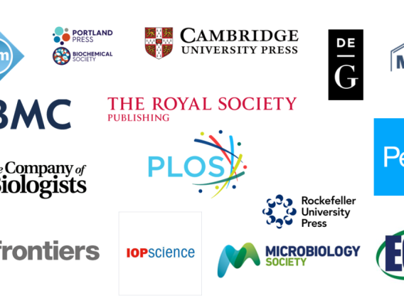 Logos of publishers, including ACM, Cambridge University Press, MDPI, etc.