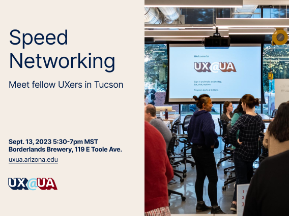 UX@UA speed networking event promo image
