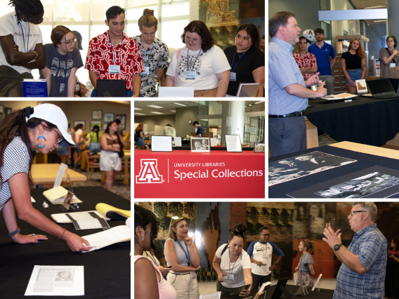 Photo collage of Udall scholars 8/3/23 visit