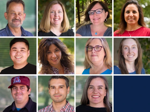 Faculty and staff headshots collage