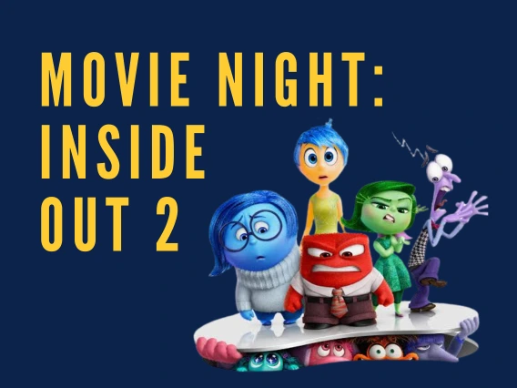 Movie night promo image / Inside Out 2 / decorative