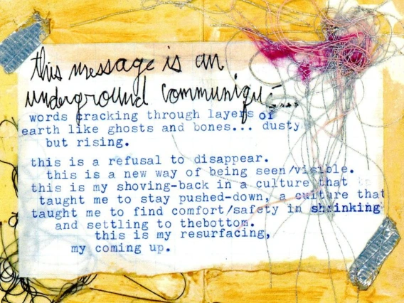 "This message is an underground comunique" Zine image
