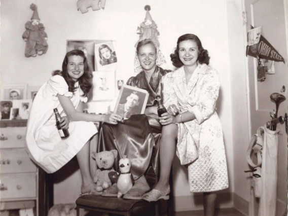 Three women in a U of A dorm