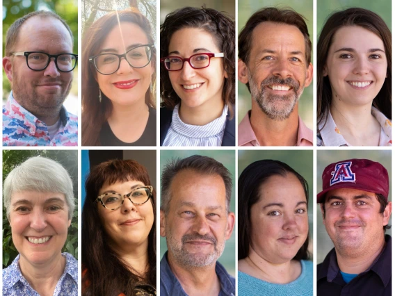 Compilation of 10 University Libraries faculty and staff headshots