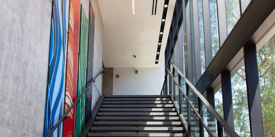 Stairs in the Weaver Library