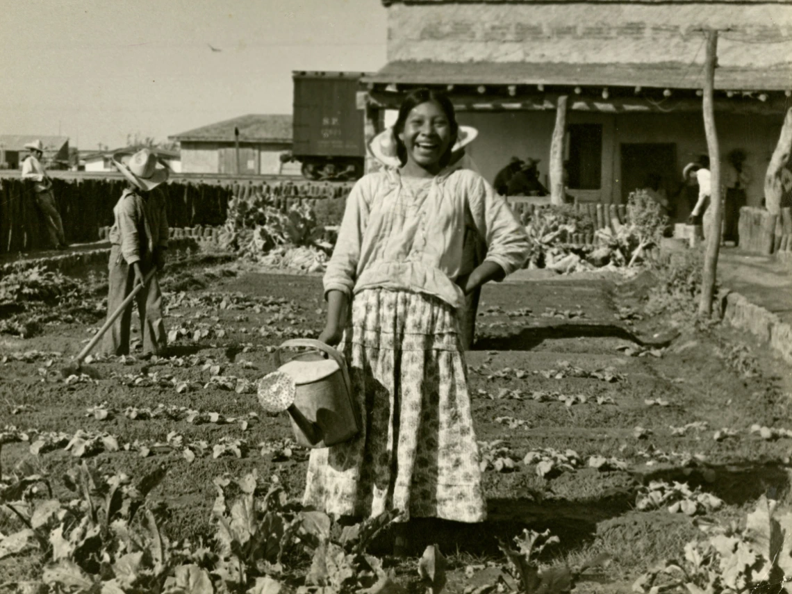 Young Yaqui woman smiling