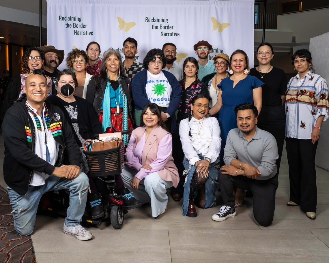 Group photo taken at Reclaiming the Border Narrative event