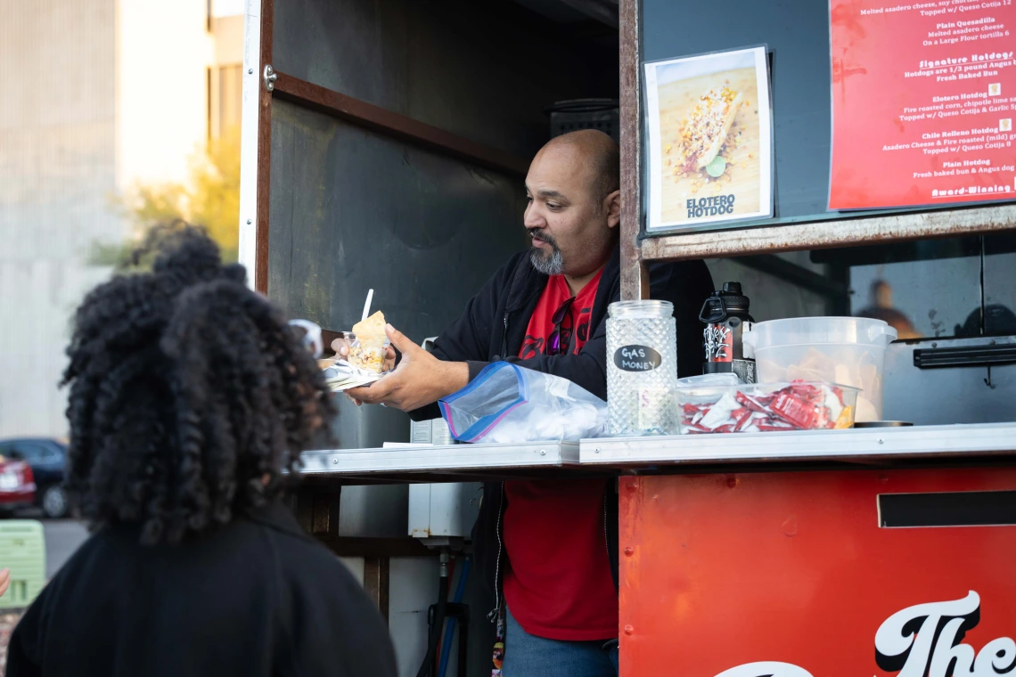 Food truck vendor at Reclaiming the Border Narrative event
