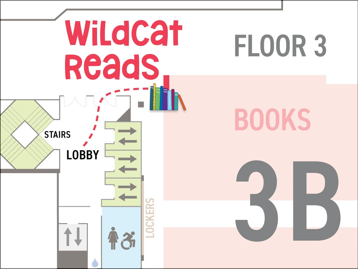 Wildcat Reads third floor Main Library map 