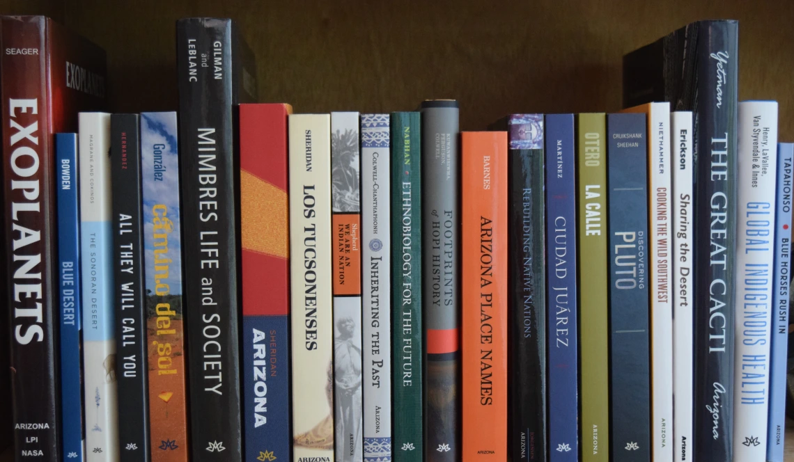 Shelf of University of Arizona Press books