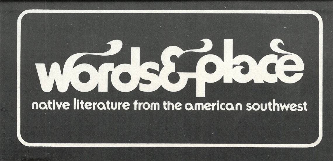 Black and white logo for the Words and Place collection