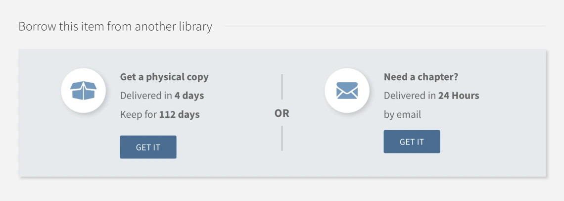 Interlibrary loan options