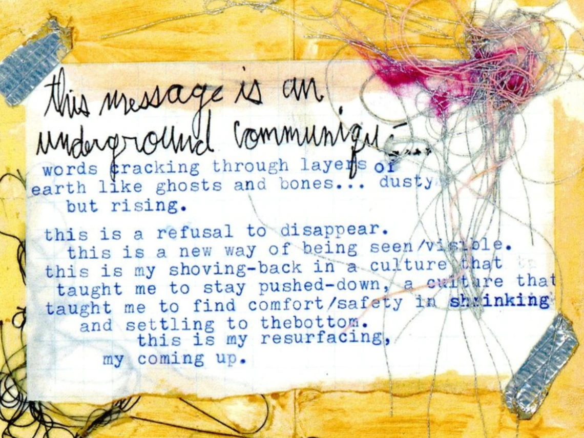 "This message is an underground comunique" Zine image