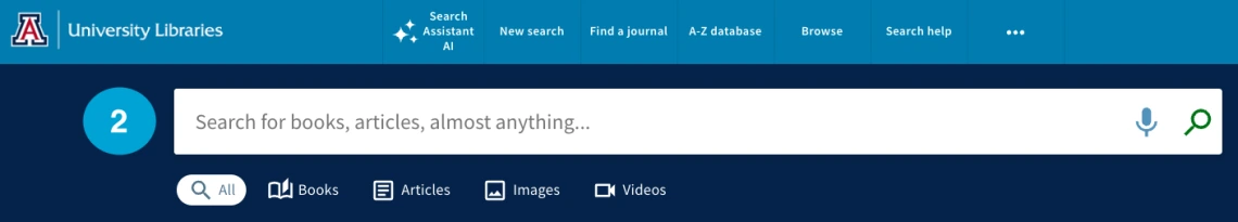 library search box screenshot
