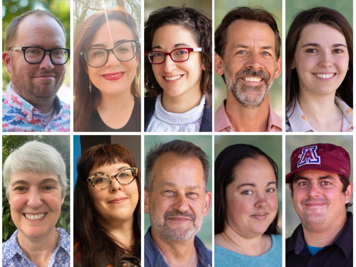 Compilation of 10 University Libraries faculty and staff headshots