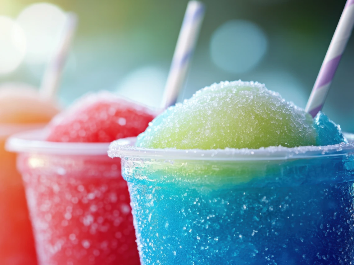 Close-up of frozen drinks