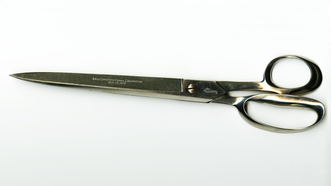 Engraved Souvenir Scissors form Arizona Constitutional Convention, October 10, 1910