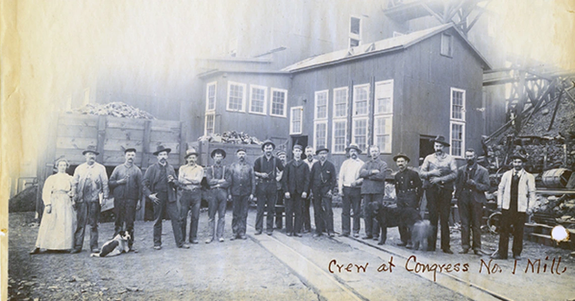 Group Outside of Congress Gold Company's Mill Number 1