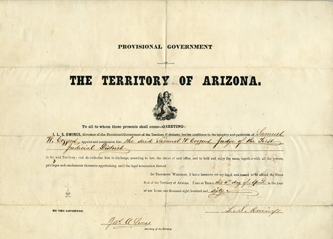 Cozzen's Appointment Certificate
