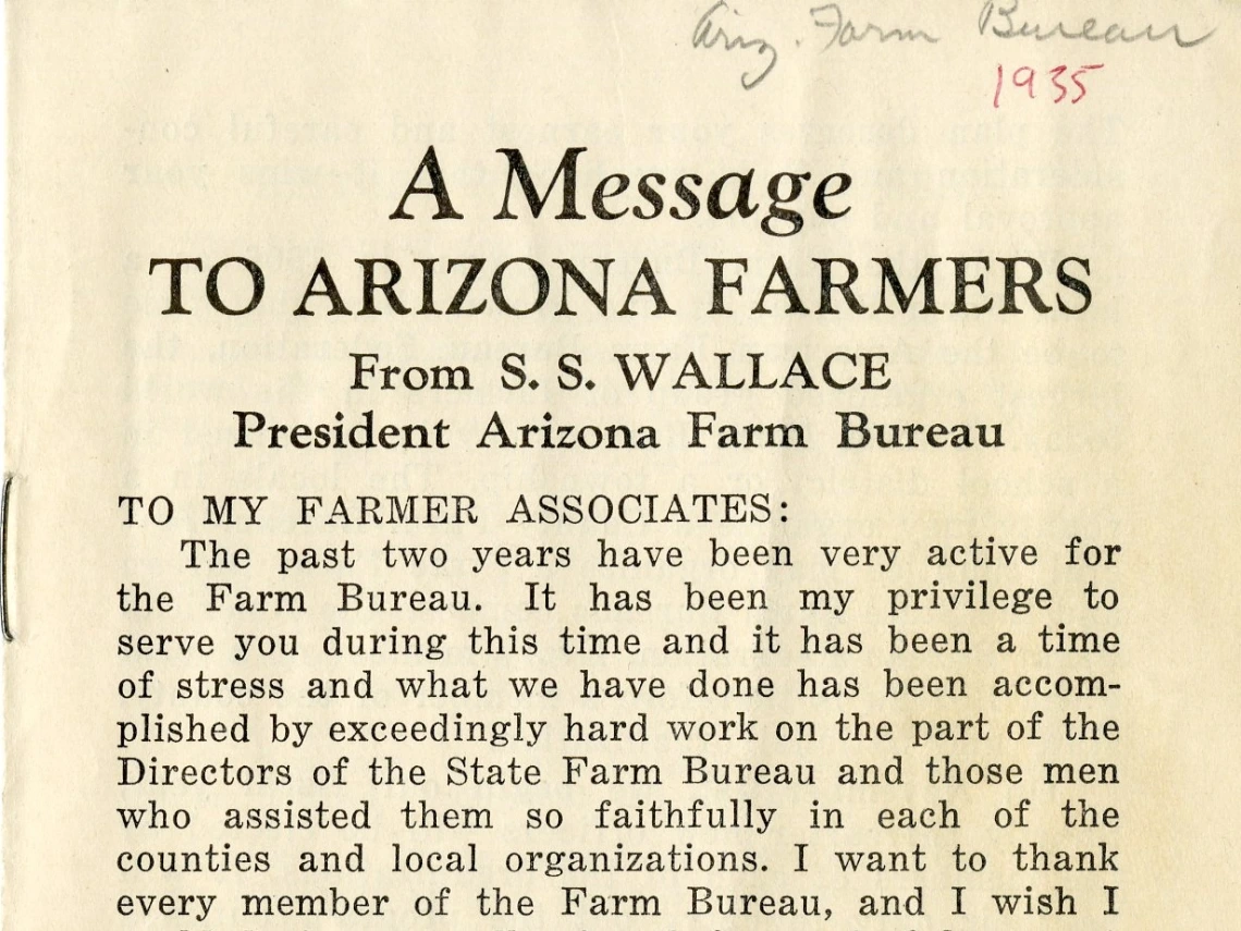 Article Written by The Arizona Farm Bureau's President