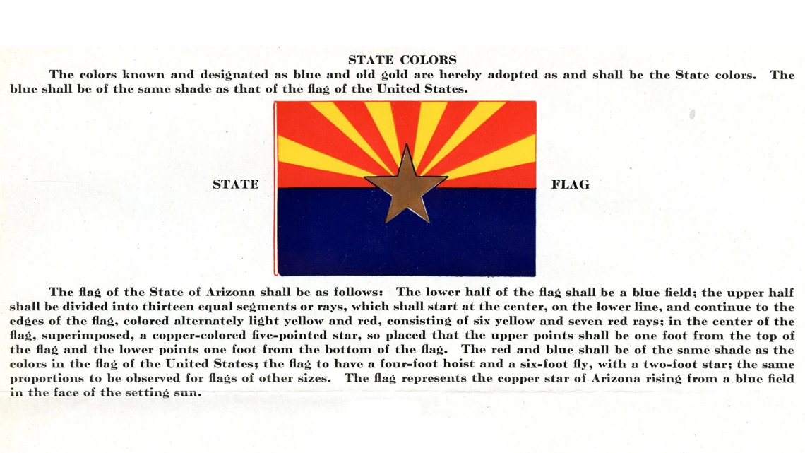 Excerpt from the State of Arizona State Symbols, circa 1927