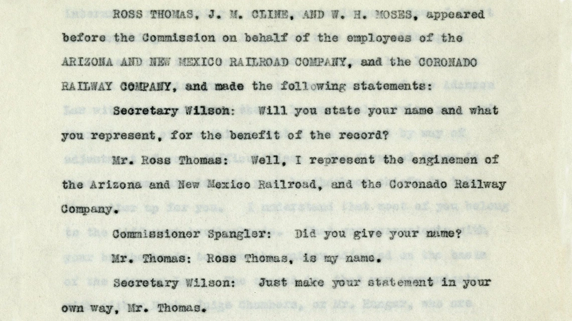 Excerpt from Page 532 of Transcript of Proceedings of the President's Mediation Commission, 1917