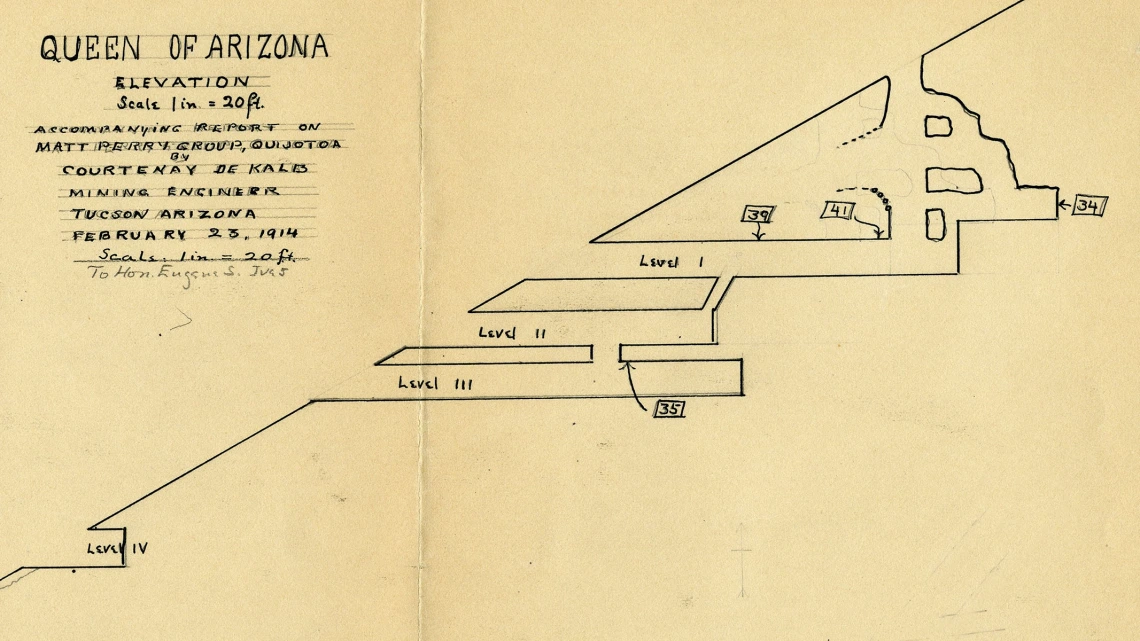 Plan for Queen of Arizona Mine, 1914