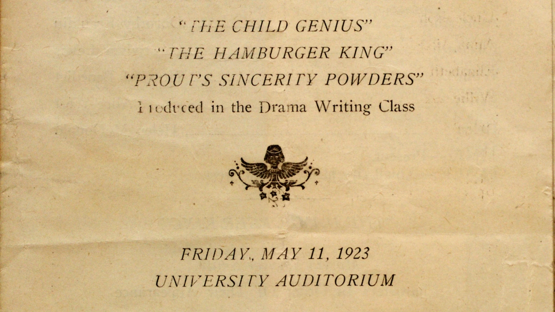 "The Child Genius" Program, 1923