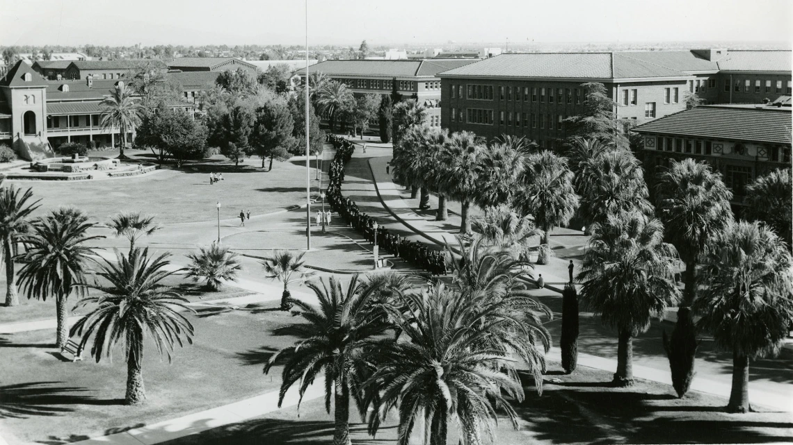 Procession to Centennial Hall for Inauguration of Dr. Richard A Harvill, November 16, 1951