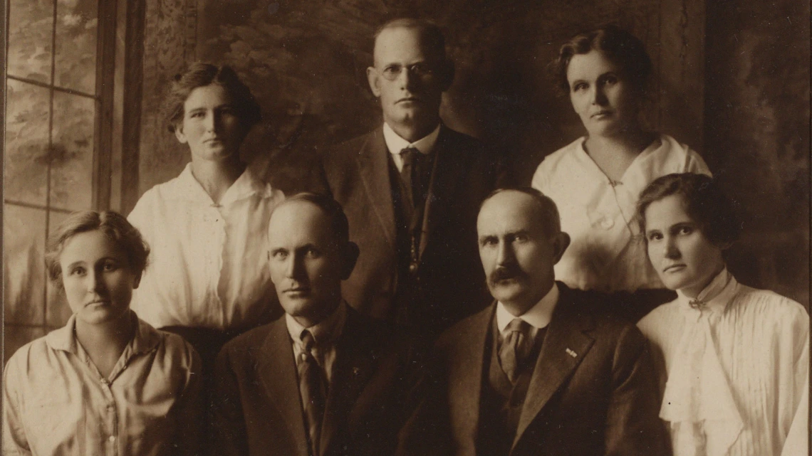 Photograph after Funeral for Mother Anna Carroll White, 1919