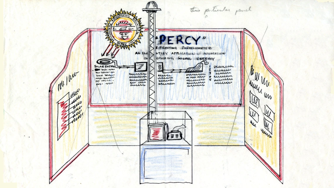 Sketch of Percy Booth, 1955