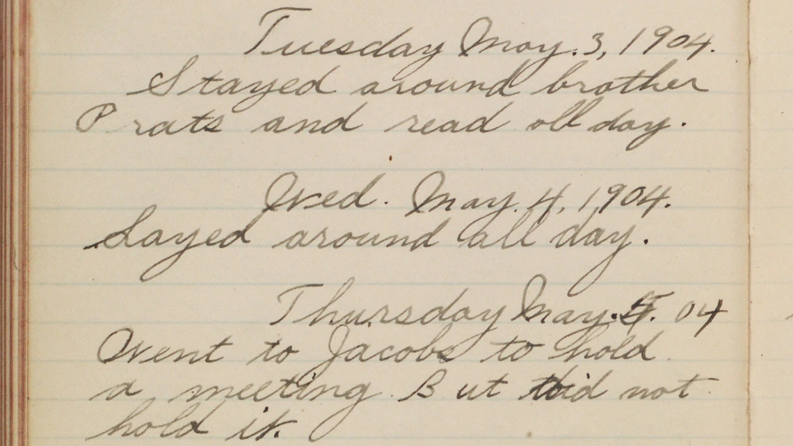 Page 114 of William Jordan Flake Diary, May 3, 1904