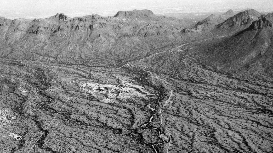Photograph Looking East Over Old Tucson Movie Set, December 15, 1970