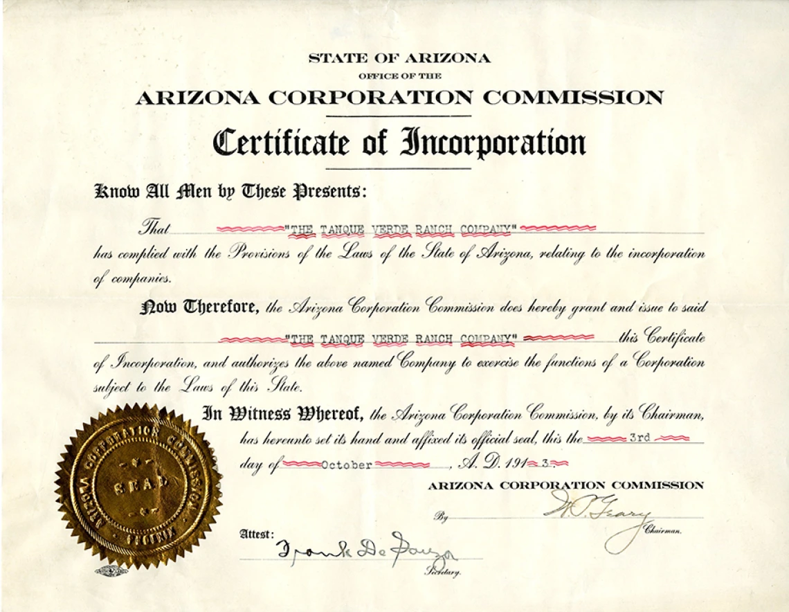 Certificate of Incorporation