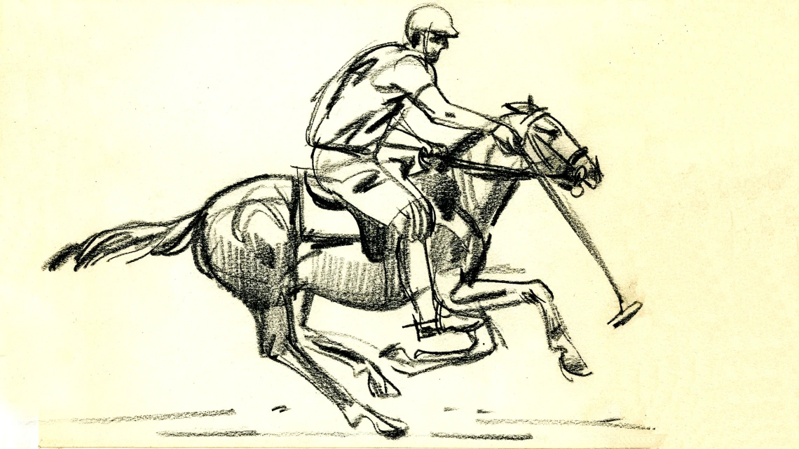 Drawing of a Polo Player, 1964