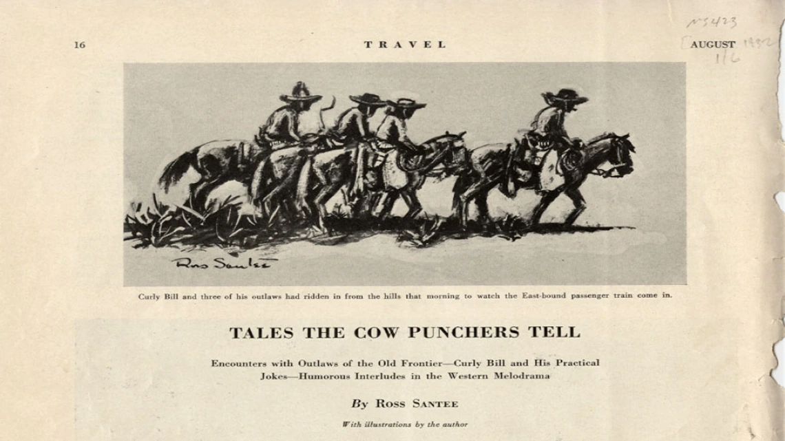 Advertisement for Tales the Cow Punchers Tell by Ross Santee, 1932