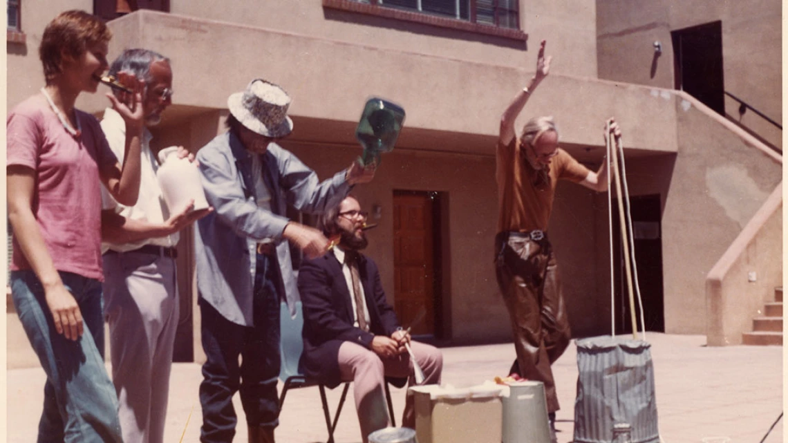 Photograph of University of Arizona Library School Jug Band, circa 1980