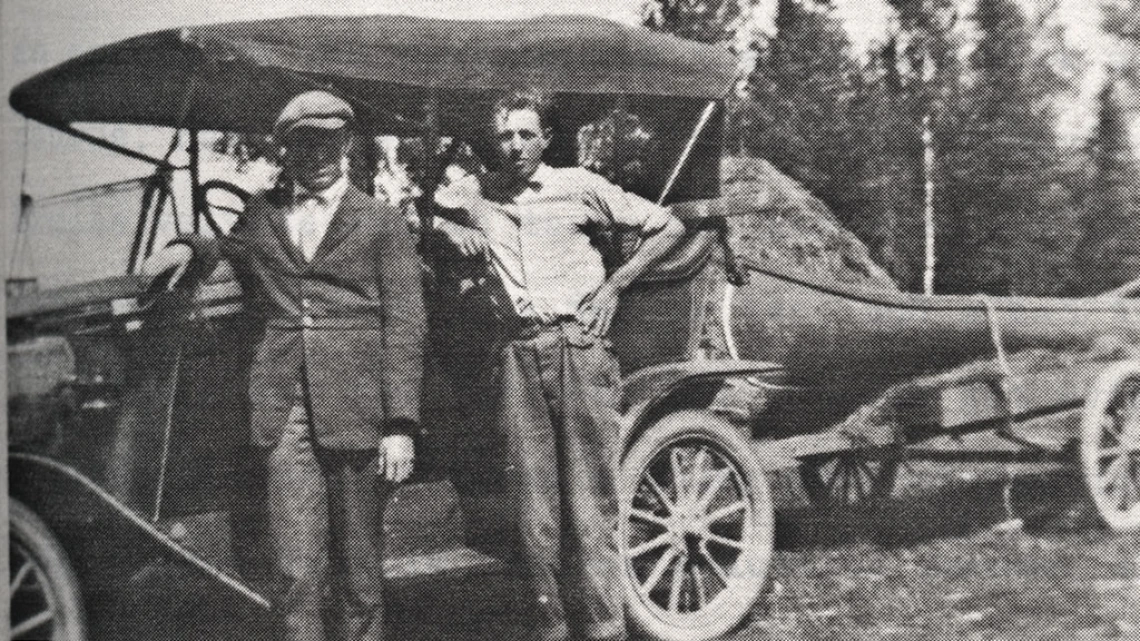 The Disreputables Leland and Jimmy Blair on a Camping Trip, undated