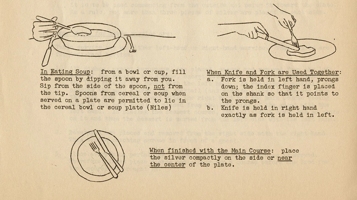 Proper Eating Etiquette, circa 1931-1951