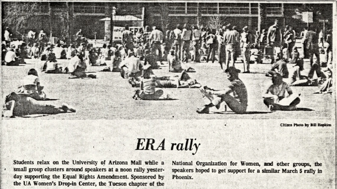 ERA Rally on UA Mall, 1977