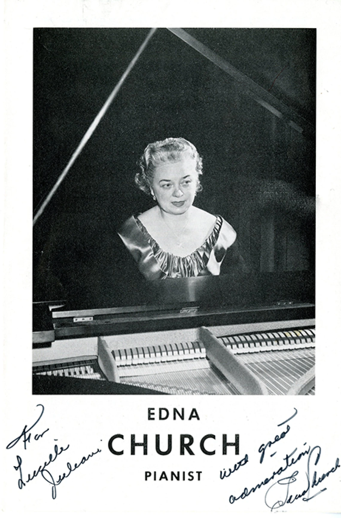 Autographed Edna Church Program