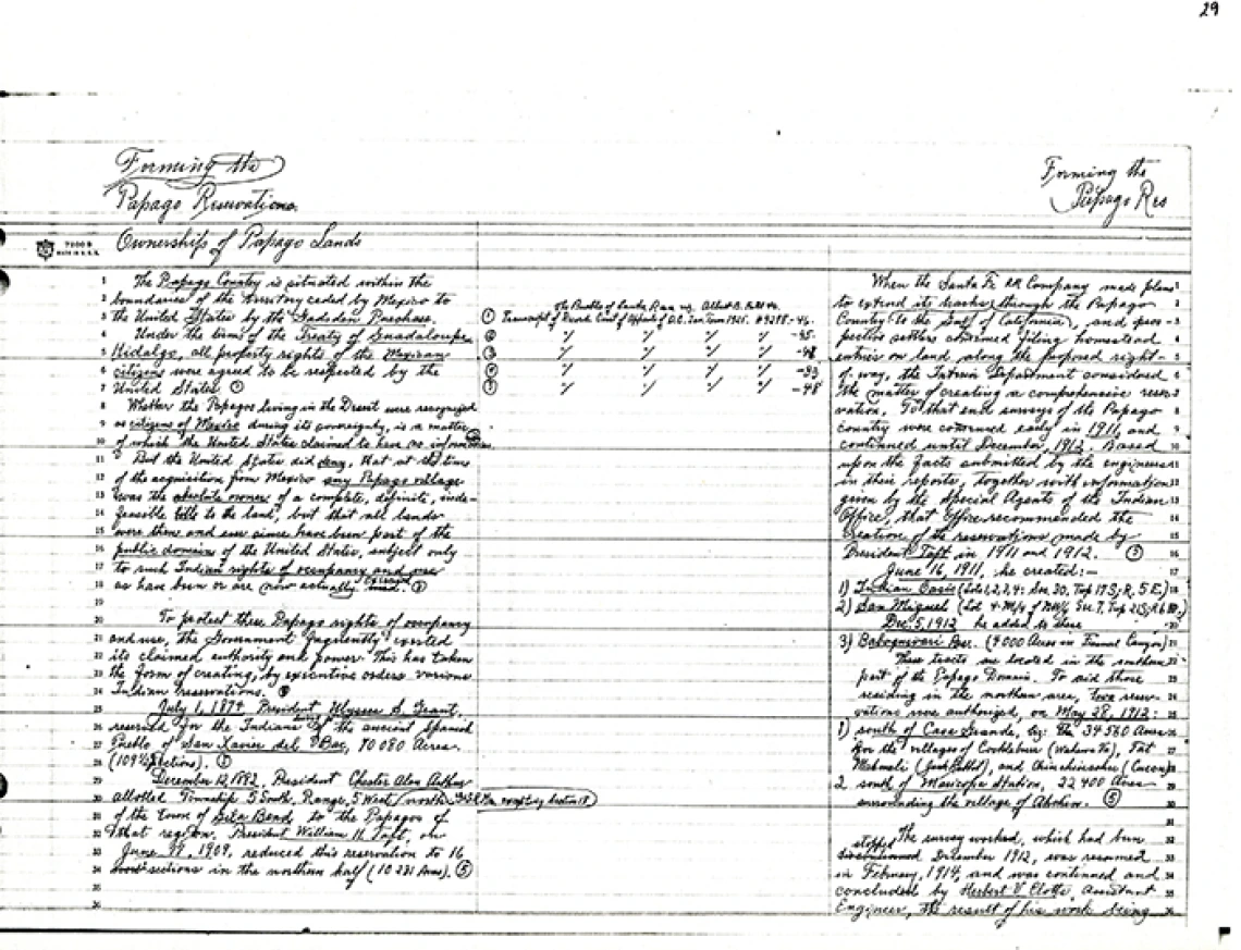 Ownership of "Papago" Land