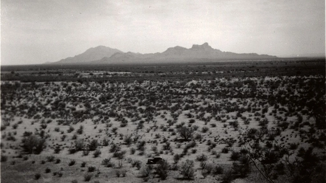 View of Picacho Peak and Surrounding Mountains, 1938