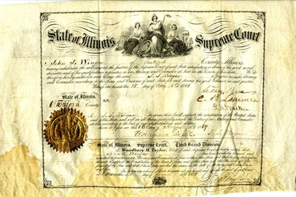 State of Illinois Supreme Court Certificate