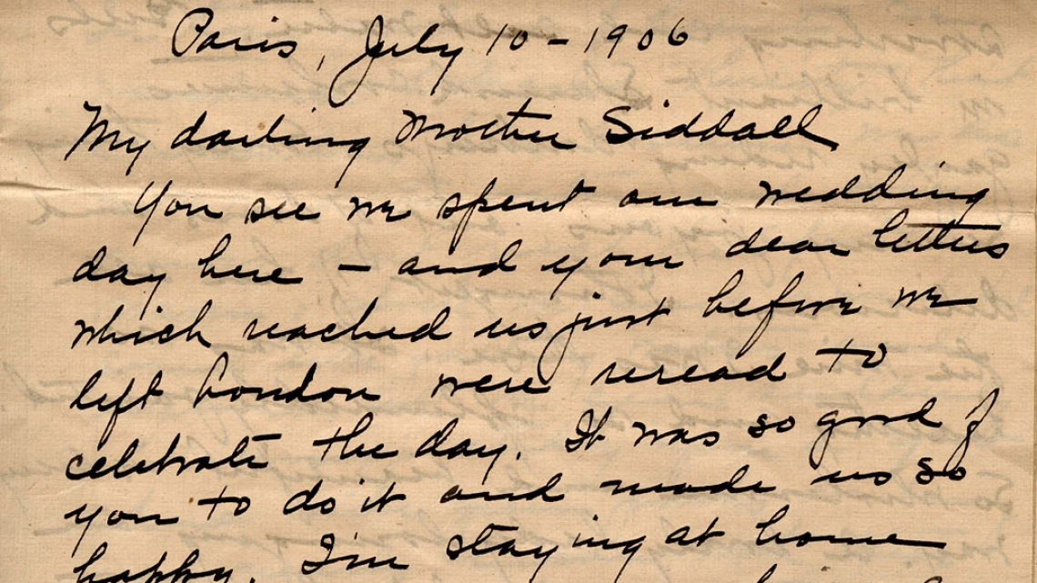 Letter to Mother Siddall, July 10, 1906