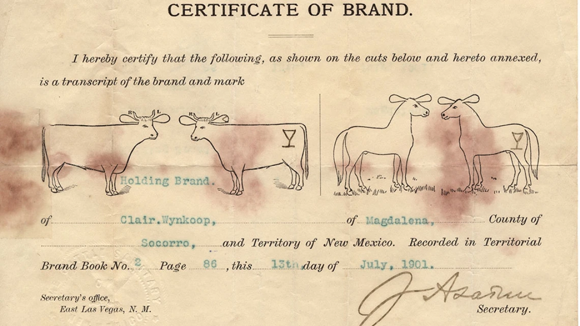 Certificate of Brand, 1901