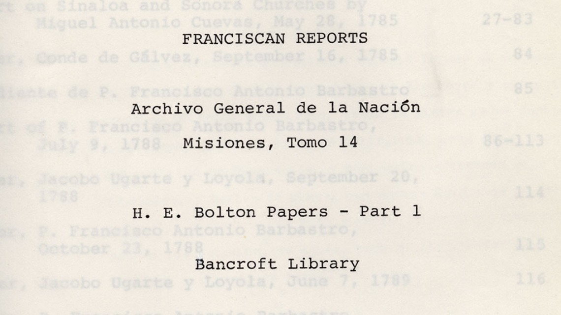 Franciscan Reports Title Page