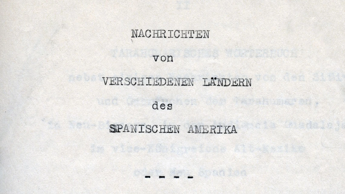 Nachrichten von Verschiedenen Landern des Spanischen Amerika