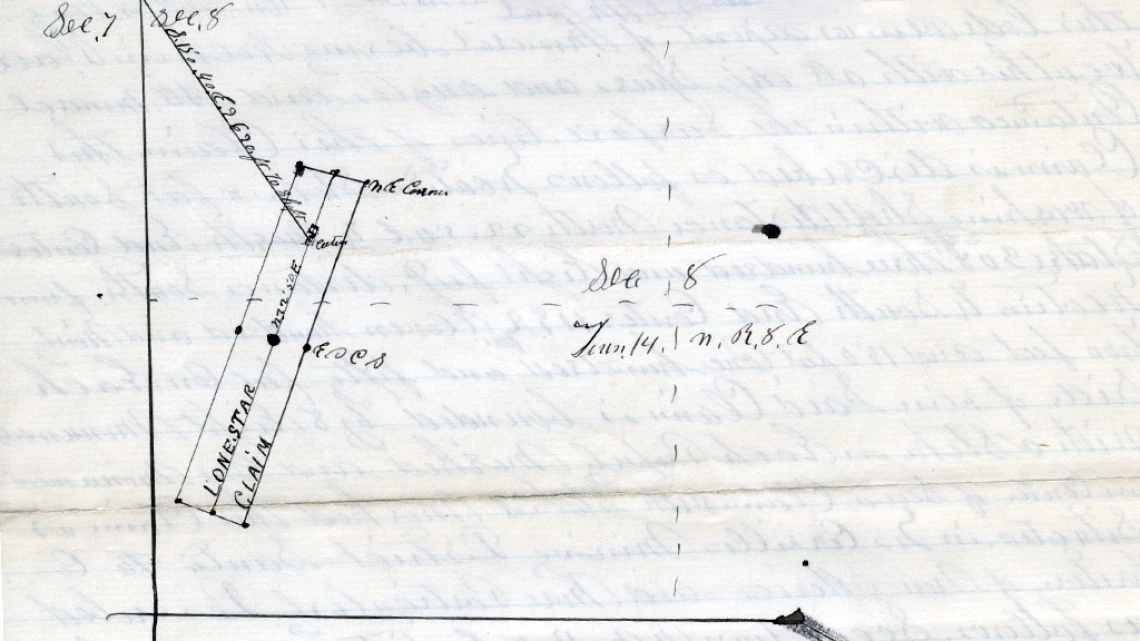 Location of the Lone Star Lode Mining Claim, 1885