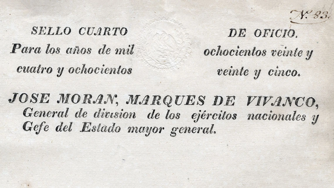 Army Discharge for Manuel Paredes, 1825